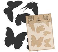 NAKLEO Stencil di Pittura Artigianato, A3 30x42cm Farfalle Primavera Prato, Fai da te Modelli Plastica e Riutilizzabili, Arte Scrapbooking Geometrico Decorazioni Casa, Pareti Muro Legno Mobili