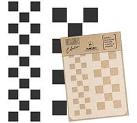 NAKLEO Stencil di Pittura Artigianato, A3 30x42cm Scacchiera Quadrata Retrò, Fai da te Modelli Plastica e Riutilizzabili, Arte Scrapbooking Geometrico Decorazioni Casa, Pareti Muro Legno Mobili