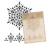 NAKLEO Stencil di Pittura Artigianato, A4 21x30cm Mandala Rangoli Modello, Fai da te Modelli Plastica e Riutilizzabili, Arte Scrapbooking Geometrico Decorazioni Casa, Pareti Muro Legno Mobili