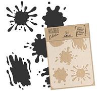 NAKLEO Stencil di Pittura Artigianato, A5 15x21cm Blot Macchia Spruzzata, Fai da te Modelli Plastica e Riutilizzabili, Arte Scrapbooking Geometrico Decorazioni Casa, Pareti Muro Legno Mobili