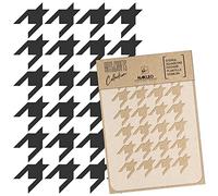 NAKLEO Stencil di Pittura Artigianato, A5 15x21cm Pepit Pied de Poule, Fai da te Modelli Plastica e Riutilizzabili, Arte Scrapbooking Geometrico Decorazioni Casa, Pareti Muro Legno Mobili