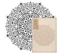 NAKLEO Stencil Mandala per Pittura Diametro 56cm, Glamour Modello per Pareti Grandi Dimensioni, Plastica e Riutilizzabile Fai Da Te Artigianato, Muro Legno Tessuto Mobili