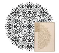 NAKLEO Stencil Mandala per Pittura Diametro 89cm-L, Cerchio Geometrico Orientale Modello per Pareti Grandi Dimensioni, Plastica e Riutilizzabile Fai Da Te Artigianato, Muro Legno Tessuto Mobili