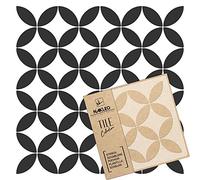NAKLEO Stencil per Piastrelle per Pittura 10x10cm, Cabril Spagnolo Floreale Marocchino Moresco, Modello Geometrico Plastica e Riutilizzabile, Fai Da Te Decorazioni Casa, Pavimento Pareti Muro Legno