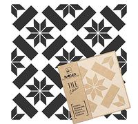 NAKLEO Stencil per Piastrelle per Pittura 15x15cm, Errada Stella Rettangolo Marocchino, Modello Geometrico Plastica e Riutilizzabile, Fai Da Te Decorazioni Casa, Pavimento Pareti Muro Legno