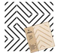 NAKLEO Stencil per Piastrelle per Pittura 20x20cm, Carvide Linee del Labirinto Marocchino, Modello Geometrico Plastica e Riutilizzabile, Fai Da Te Decorazioni Casa, Pavimento Pareti Muro Legno