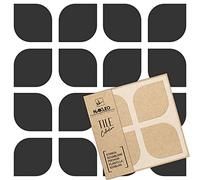 NAKLEO Stencil per Piastrelle per Pittura 20x20cm, Teruel Moderno Fiore Marocchino, Modello Geometrico Plastica e Riutilizzabile, Fai Da Te Decorazioni Casa, Pavimento Pareti Muro Legno