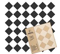 NAKLEO Stencil per Piastrelle per Pittura 25x25cm, Carreau Scacchi Tavola Quadrato, Modello Geometrico Plastica e Riutilizzabile, Fai Da Te Decorazioni Casa, Pavimento Pareti Muro Legno