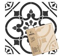 NAKLEO Stencil per Piastrelle per Pittura 30x30cm, Vittoriano Oxford Spagnolo, Modello Geometrico Plastica e Riutilizzabile, Fai Da Te Decorazioni Casa, Pavimento Pareti Muro Legno