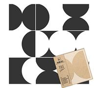 NAKLEO Stencil per Piastrelle per Pittura 4 pezzi 20x20cm, Coria Cerchio Figura Simmetrico, Modello Geometrico Plastica e Riutilizzabile, Fai Da Te Decorazioni Casa, Pavimento Pareti Muro Legno