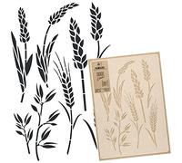 NAKLEO Stencil per Pittura 43x64cm, Grano Spighe Frumento Modello per Pareti Grandi Dimensioni, Plastica e Riutilizzabile Fai Da Te Artigianato Decorazioni Casa, Muro Legno Tessuto Mobili