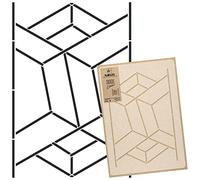 NAKLEO Stencil per Pittura 43x64cm, Linee Art Déco Modello per Pareti Grandi Dimensioni, Plastica e Riutilizzabile Fai Da Te Artigianato Decorazioni Casa, Muro Legno Tessuto Mobili