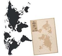 NAKLEO Stencil per Pittura 46x88cm, Mondo Mappa Globo Continenti Modello per Pareti Grandi Dimensioni, Plastica e Riutilizzabile Fai Da Te Artigianato Decorazioni Casa, Muro Legno Tessuto Mobili