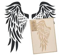 NAKLEO Stencil per Pittura 59x95cm, Ali di Angelo Modello per Pareti Grandi Dimensioni, Plastica e Riutilizzabile Fai Da Te Artigianato Decorazioni Casa, Muro Legno Tessuto Mobili