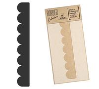 NAKLEO Stencil per Pittura di Bordi 21x45cm, Fronzoli Semicerchi Volant, Modelli Striscia Plastica e Riutilizzabili per Dipengere di Angoli, Fai da te Arte Decorazioni Casa, Pareti Muro Legno Mobili