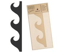 NAKLEO Stencil per Pittura di Bordi 21x45cm, Onde del Mare, Modelli Striscia Plastica e Riutilizzabili per Dipingere di Angoli, Fai da te Arte Decorazioni Casa, Pareti Muro Legno Mobili