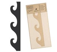 NAKLEO Stencil per Pittura di Bordi 21x45cm, Onde del Mare, Modelli Striscia Plastica e Riutilizzabili per Dipingere di Angoli, Fai da te Arte Decorazioni Casa, Pareti Muro Legno Mobili