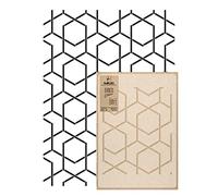 NAKLEO Stencil per Pittura Grandi Dimensioni 59x95cm, Linee Cubo Figura Geometrico Modello per Pareti, Plastica e Riutilizzabile Fai Da Te Carta da Parati Decorazioni Casa, Muro Legno Mobili