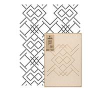 NAKLEO Stencil per Pittura Grandi Dimensioni 59x95cm, Linee Cubo Figura Geometrico Modello per Pareti, Plastica e Riutilizzabile Fai Da Te Carta da Parati Decorazioni Casa, Muro Legno Mobili