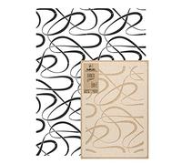 NAKLEO Stencil per Pittura Grandi Dimensioni 59x95cm, Linee Curve Esses Floreses Geometrico Modello per Pareti, Plastica e Riutilizzabile Fai Da Te Carta da Parati Decorazioni Casa, Muro Legno Mobili