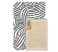 NAKLEO Stencil per Pittura Grandi Dimensioni 59x95cm, Linee Ondulate Geometrico Modello per Pareti, Plastica e Riutilizzabile Fai Da Te Carta da Parati Decorazioni Casa, Muro Legno Mobili