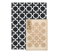 NAKLEO Stencil per Pittura Grandi Dimensioni 59x95cm, Marrakech Marocchino Geometrico Modello per Pareti, Plastica e Riutilizzabile Fai Da Te Carta da Parati Decorazioni Casa, Muro Legno Mobili