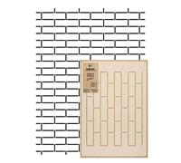 NAKLEO Stencil per Pittura Grandi Dimensioni 59x95cm, Muro di Mattoni Imitazione Geometrico Modello per Pareti, Plastica e Riutilizzabile Fai Da Te Carta da Parati Decorazioni Casa, Muro Legno Mobili