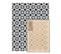 NAKLEO Stencil per Pittura Grandi Dimensioni 59x95cm, Piazza Dentro Geometrico Modello per Pareti, Plastica e Riutilizzabile Fai Da Te Carta da Parati Decorazioni Casa, Muro Legno Mobili