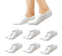 Nakloe - fantasmino - calzini uomo e donna - calzini corti (40/46, Bianco Pack 6)