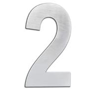 Nakloe - Numero civico esterno - Numero casa - Altezza 8 cm - Adesivo - Numero civico moderno spazzolato - Numero cassetta delle lettere (2)
