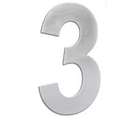 Nakloe - Numero civico esterno - Numero casa - Altezza 8 cm - Adesivo - Numero civico moderno spazzolato - Numero cassetta delle lettere (3)