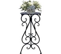 NAKUPE Supporto per piante per interni ed esterni, altezza 57 cm, supporto per vaso da fiori singolo, supporto per fioriera ad angolo, patio, balcone, giardino, portico, fattoria, nero (confezione da