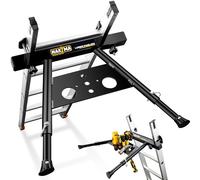 Nakyma Stabilizzatore per scala, stabilizzatore per scaletta per tetto, supporto per scala da parete, in alluminio di grado aeronautico, gamba regolabile da 55,9 a 75,9 cm, resiste a una valutazione