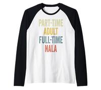 Nala Personalized Retro Girls Part-Time Nala Name Maglia con Maniche Raglan