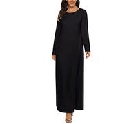 NaLatia Abbigliamento musulmano Donna Manica Lunga Flowy Robe Abaya Islamico Maxi Abito Ramadan Elegante Abito Casual Musulmano Abbigliamento per le donne Abbigliamenta da preghiera per le