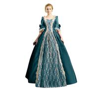 NaLatia Abito Principessa Donna Barocco Rococò Costume da Dama Dell'800 Abito Vittoriano Manica Tromba Palazzo Vestito Gotico Pizzo Vintage Costume Carnevale Cosplay Vesiti Festa Moda