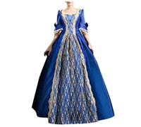 NaLatia Abito Principessa Donna Barocco Rococò Costume da Dama Dell'800 Abito Vittoriano Manica Tromba Palazzo Vestito Gotico Pizzo Vintage Costume Carnevale Cosplay Vesiti Festa