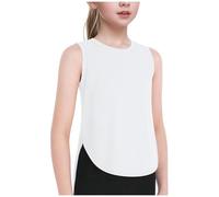 NaLatia Canotte da allenamento per ragazze Camicie larghe camicie senza maniche T-shirt a tunica sportiva tinta unita ad asciugatura rapida Camisoles Casual Summer Play Sport Allenamento