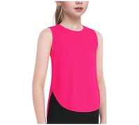 NaLatia Canotte da allenamento per ragazze Camicie larghe camicie senza maniche T-shirt a tunica sportiva tinta unita ad asciugatura rapida Camisoles Casual Summer Play Sport Allenamento