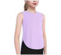 NaLatia Canotte da allenamento per ragazze Camicie larghe camicie senza maniche T-shirt a tunica sportiva tinta unita ad asciugatura rapida Camisoles Casual Summer Play Sport Allenamento