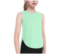 NaLatia Canotte da allenamento per ragazze Camicie larghe camicie senza maniche T-shirt a tunica sportiva tinta unita ad asciugatura rapida Camisoles Casual Summer Play Sport Allenamento