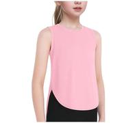 NaLatia Canotte da allenamento per ragazze Camicie larghe camicie senza maniche T-shirt a tunica sportiva tinta unita ad asciugatura rapida Camisoles Casual Summer Play Sport Allenamento