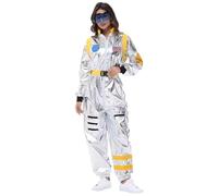 NaLatia Costume da astronauta per donna, 3 pezzi, costume in maschera per feste a tema, Halloween o carnevale, tuta spaziale