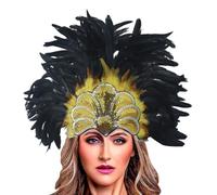 NaLatia Costume da Carnevale da donna Samba copricapo per Carnevale, per feste a tema, in Brasile, con piuma, accessorio per capelli da donna