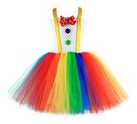 NaLatia Costume da clown per bambina Pagliacci, Circo,Divertenti - Accessori per Feste, Carnevale e Halloween