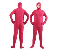 NaLatia Costume da uomo per Halloween e Carnevale Lorax, unisex, per tutto il corpo, Slenderman Greenscreen Suit Arancio Carnevale Cosplay Tuta intera