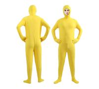 NaLatia Costume da uomo per Halloween e Carnevale Lorax, unisex, per tutto il corpo, Slenderman Greenscreen Suit Arancio Carnevale Cosplay Tuta intera