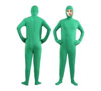 NaLatia Costume da uomo per Halloween e Carnevale Lorax, unisex, per tutto il corpo, Slenderman Greenscreen Suit Arancio Carnevale Cosplay Tuta intera