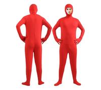 NaLatia Costume da uomo per Halloween e Carnevale Lorax, unisex, per tutto il corpo, Slenderman Greenscreen Suit Arancio Carnevale Cosplay Tuta intera