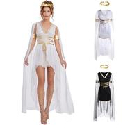 NaLatia Costume Halloween Donna - Costume da donna per cosplay, per la dea dei romani antichi, Halloween, fast notte, feste regina, abbigliamento da festa